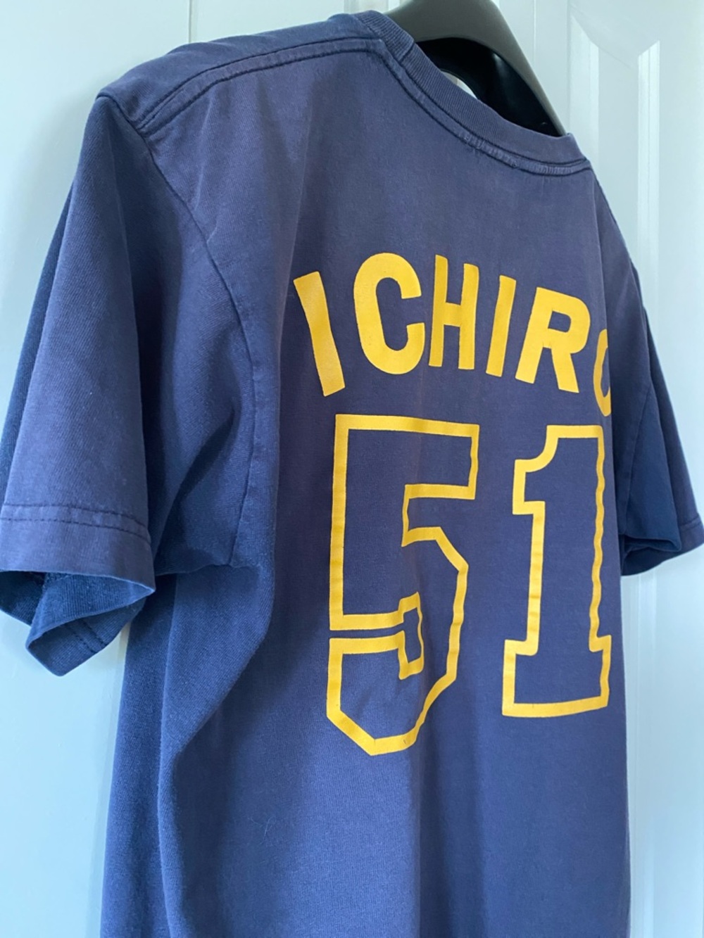 Ichiro #51 ORIX Buffaloes Japan Baseball T-Shirt Mens L Navy Blue Vintage Style - Picture 9 of 14